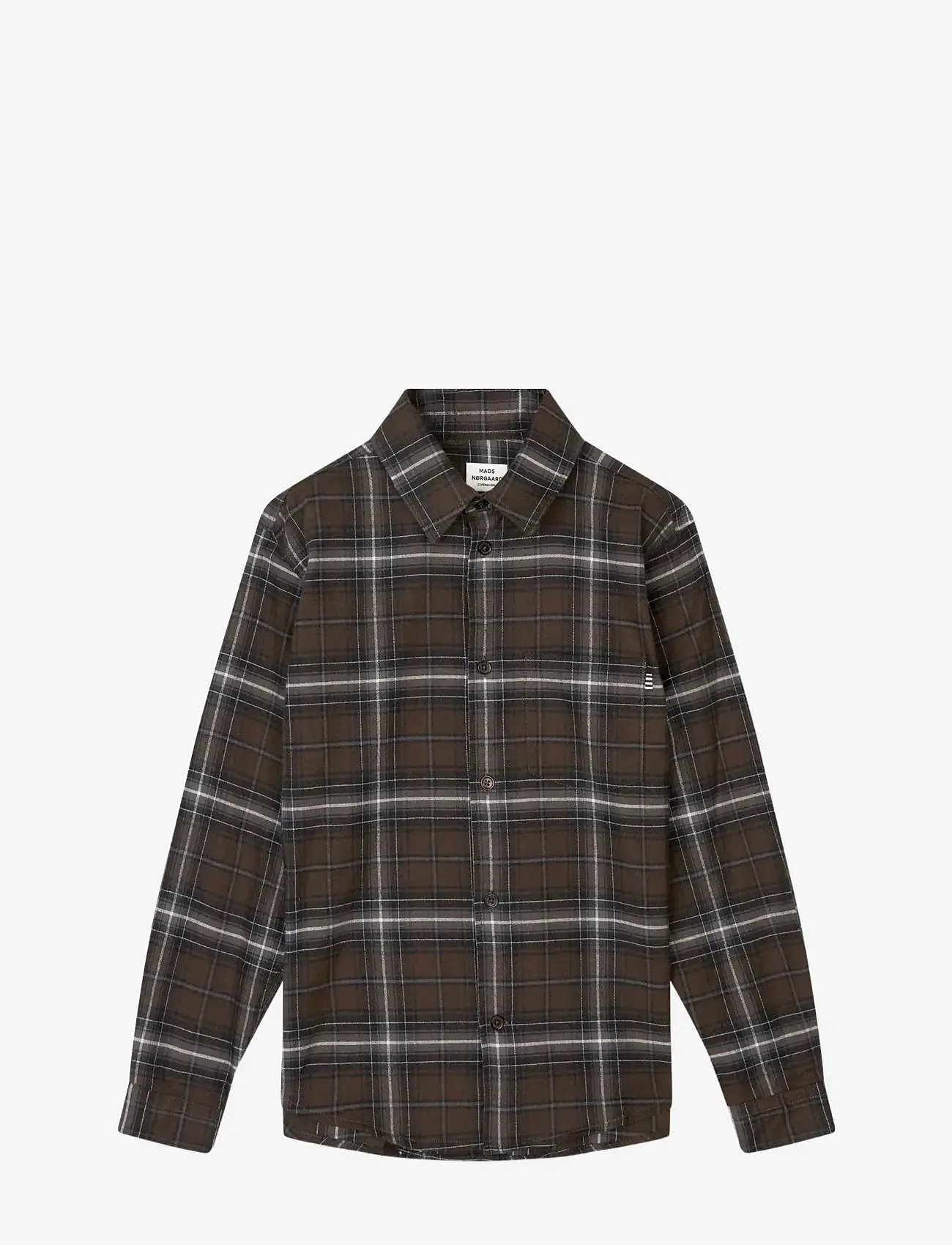 Mads Nørgaard - Cotton Flannel Svano Shirt - pikkade varrukatega särgid - demitasse check - 0