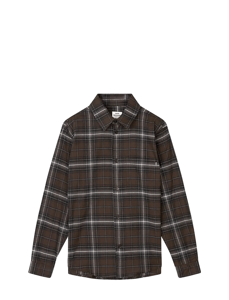 Mads Nørgaard - Cotton Flannel Svano Shirt - pikkade varrukatega särgid - demitasse check - 0