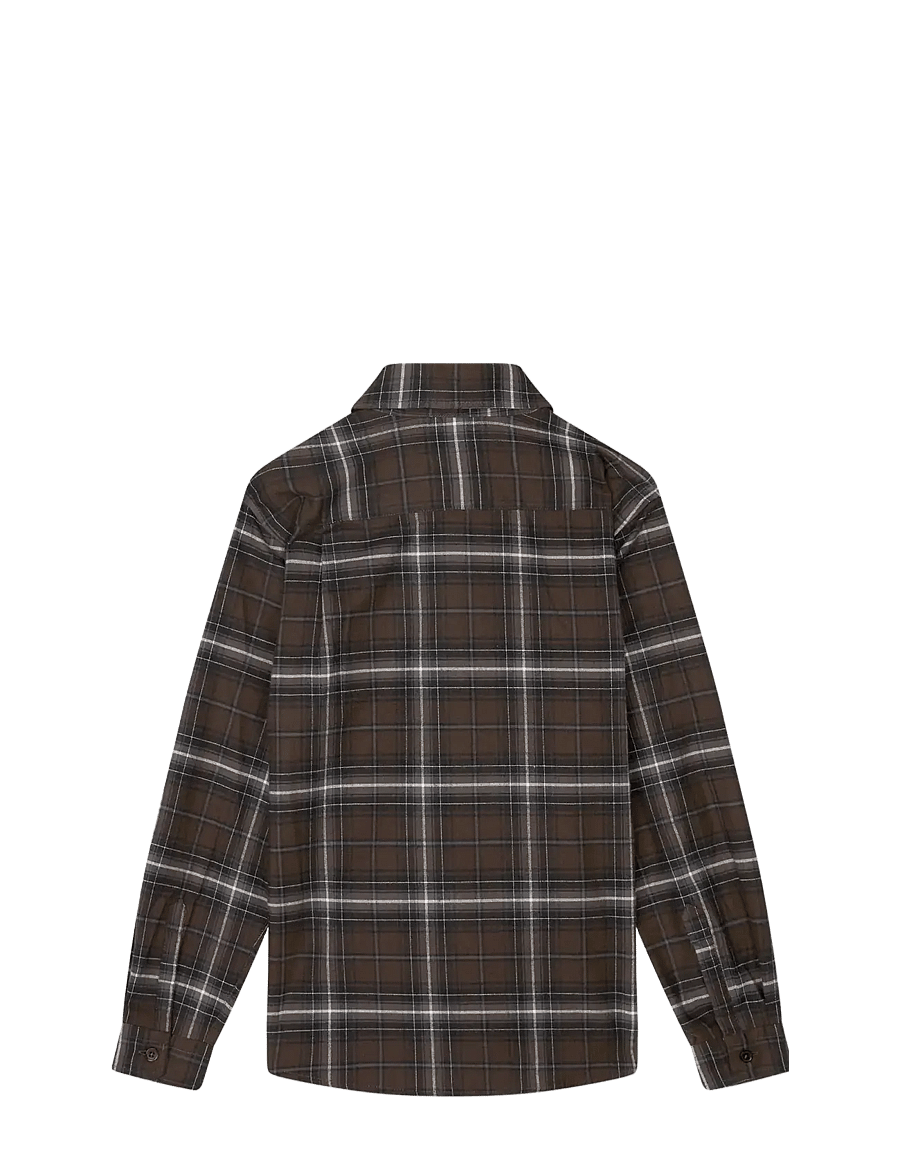 Mads Nørgaard - Cotton Flannel Svano Shirt - långärmade skjortor - demitasse check - 1