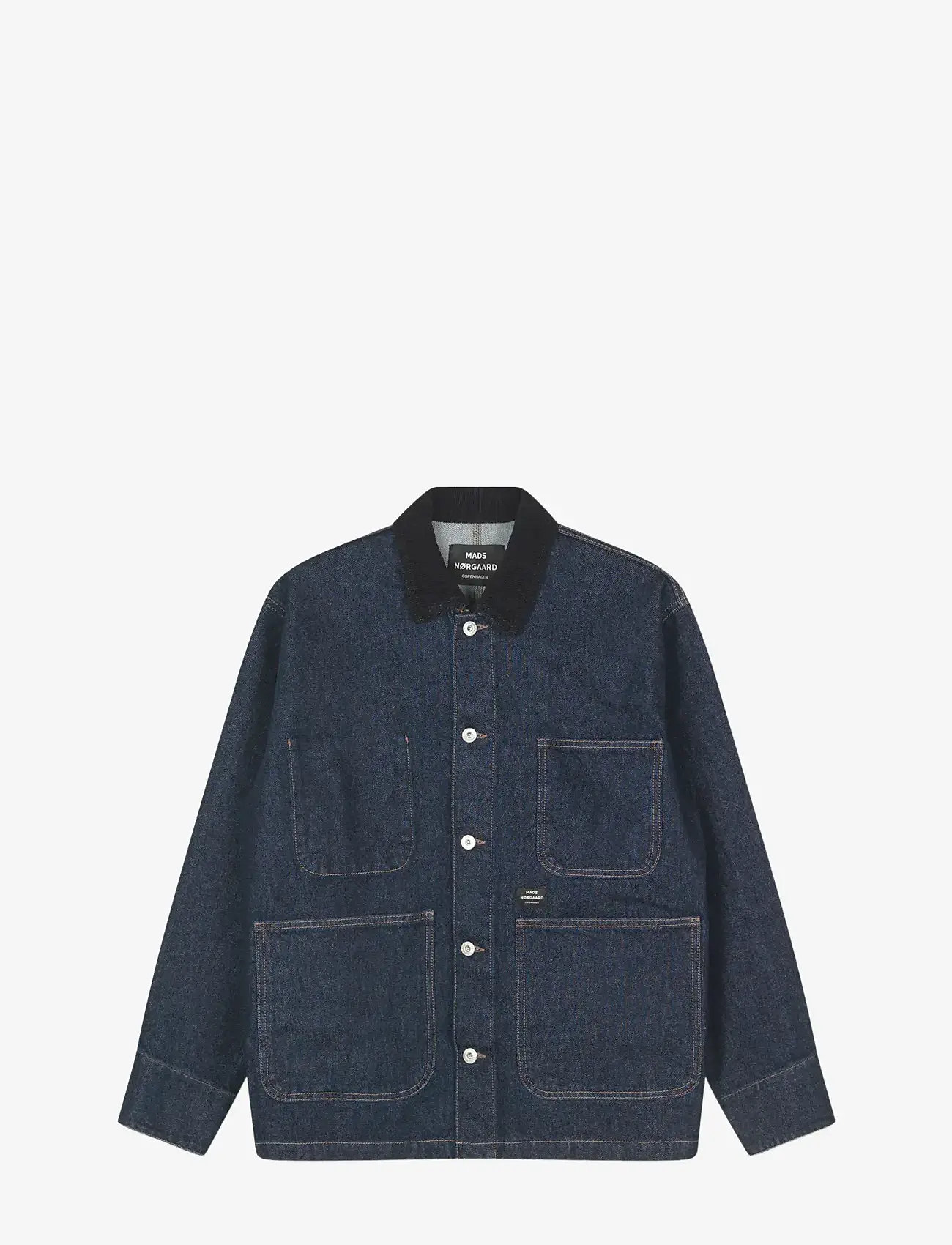 Mads Nørgaard - Arizona Denim Chore Jacket - ofodrade jeansjackor - blue rinse wash - 1