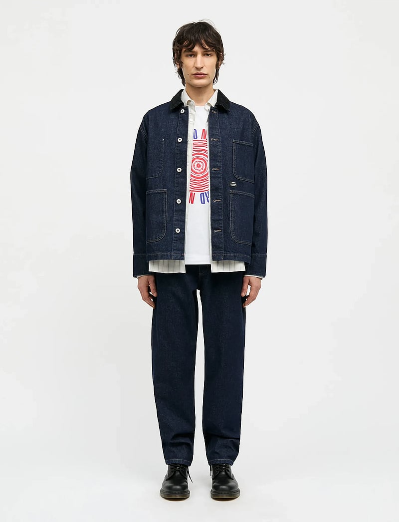Mads Nørgaard - Arizona Denim Chore Jacket - ofodrade jeansjackor - blue rinse wash - 0