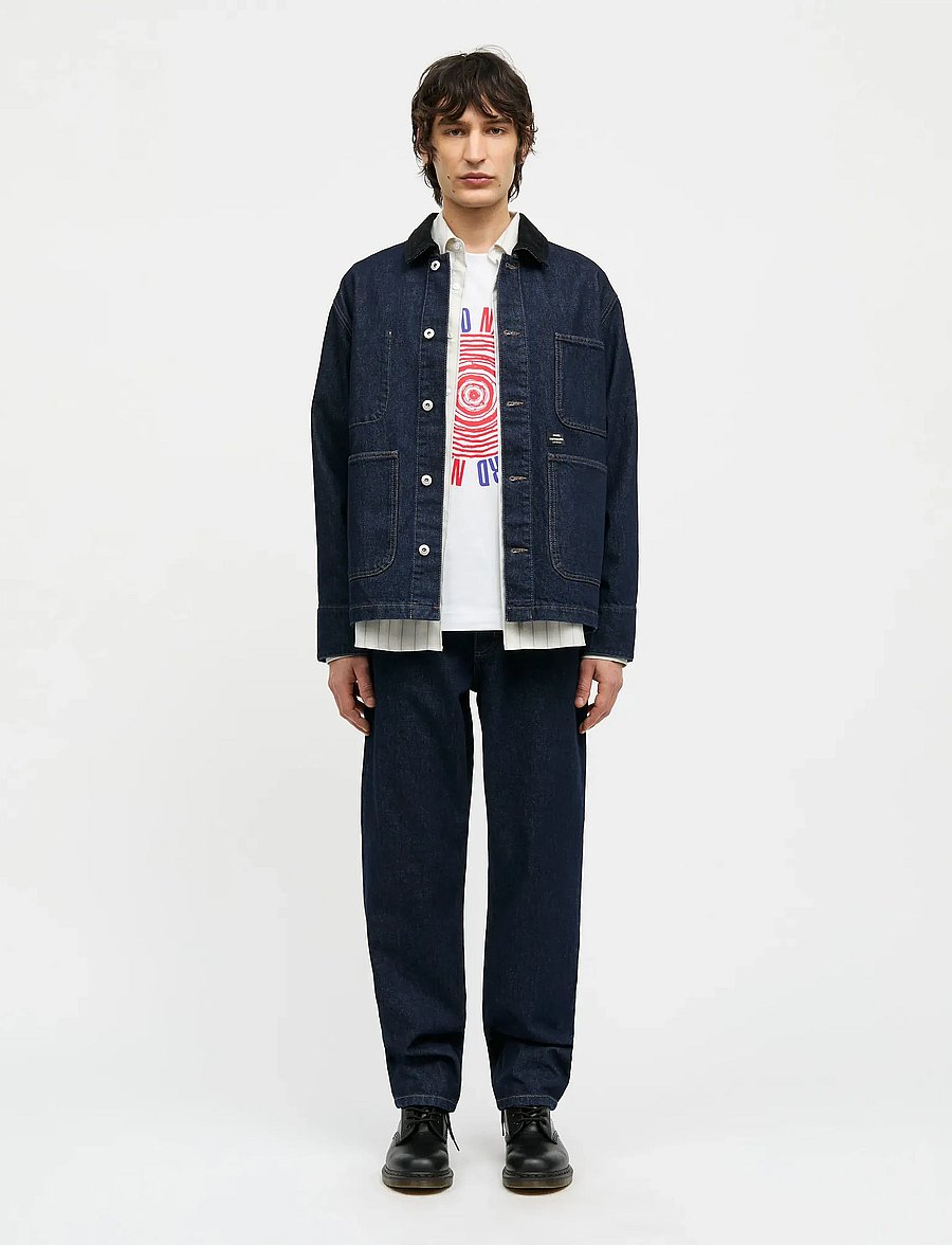 Mads Nørgaard - Arizona Denim Chore Jacket - ungefütterte denimjacken - blue rinse wash - 0