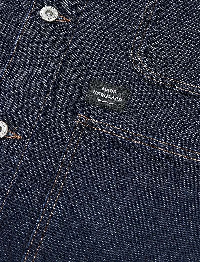 Mads Nørgaard - Arizona Denim Chore Jacket - ofodrade jeansjackor - blue rinse wash - 3
