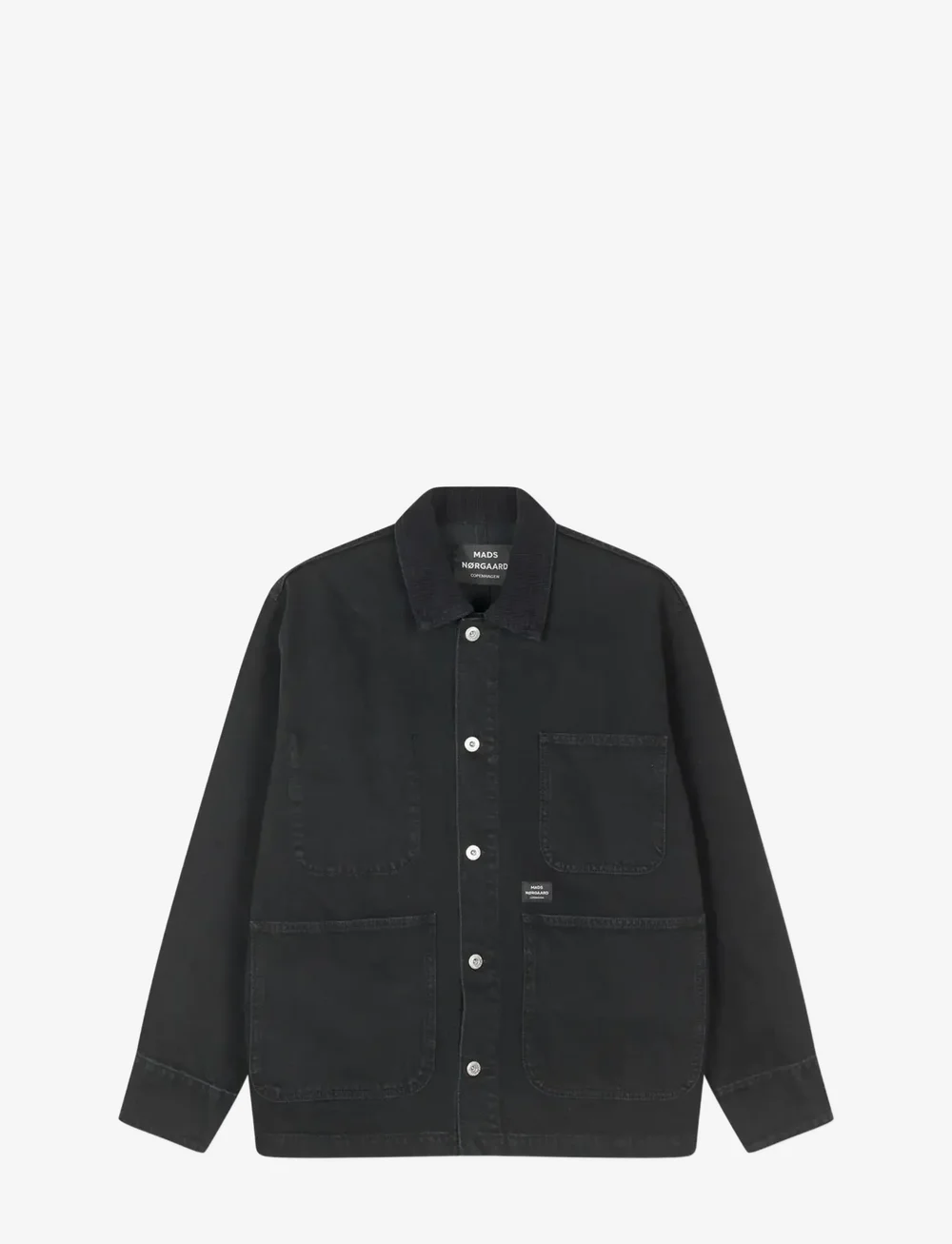 Mads Nørgaard - Arizona Black Black Chore Jacket - voodrita teksajakid - black rinse wash - 1