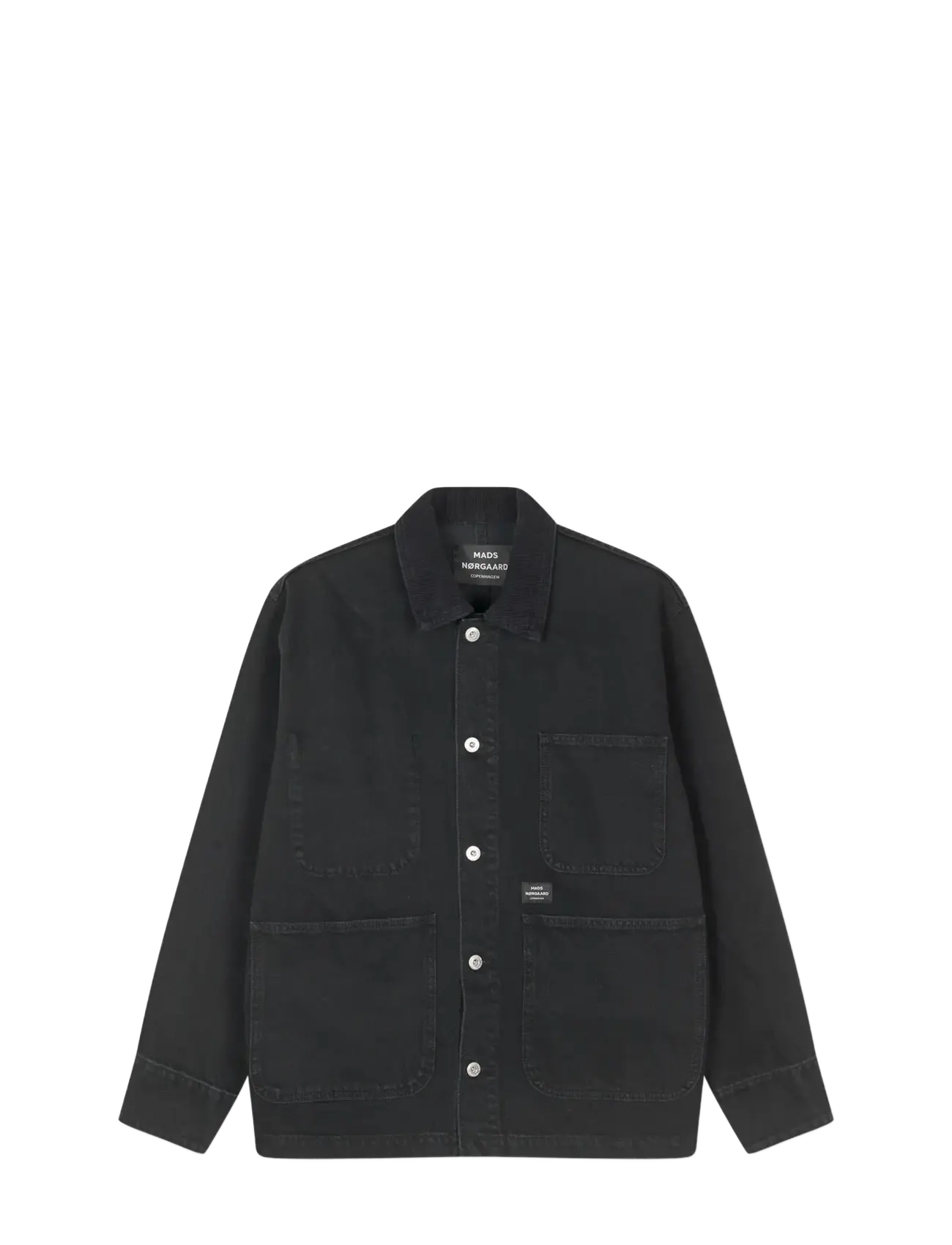Mads Nørgaard Arizona Black Black Chore Jacket - Tøj - BLACK RINSE WASH / black