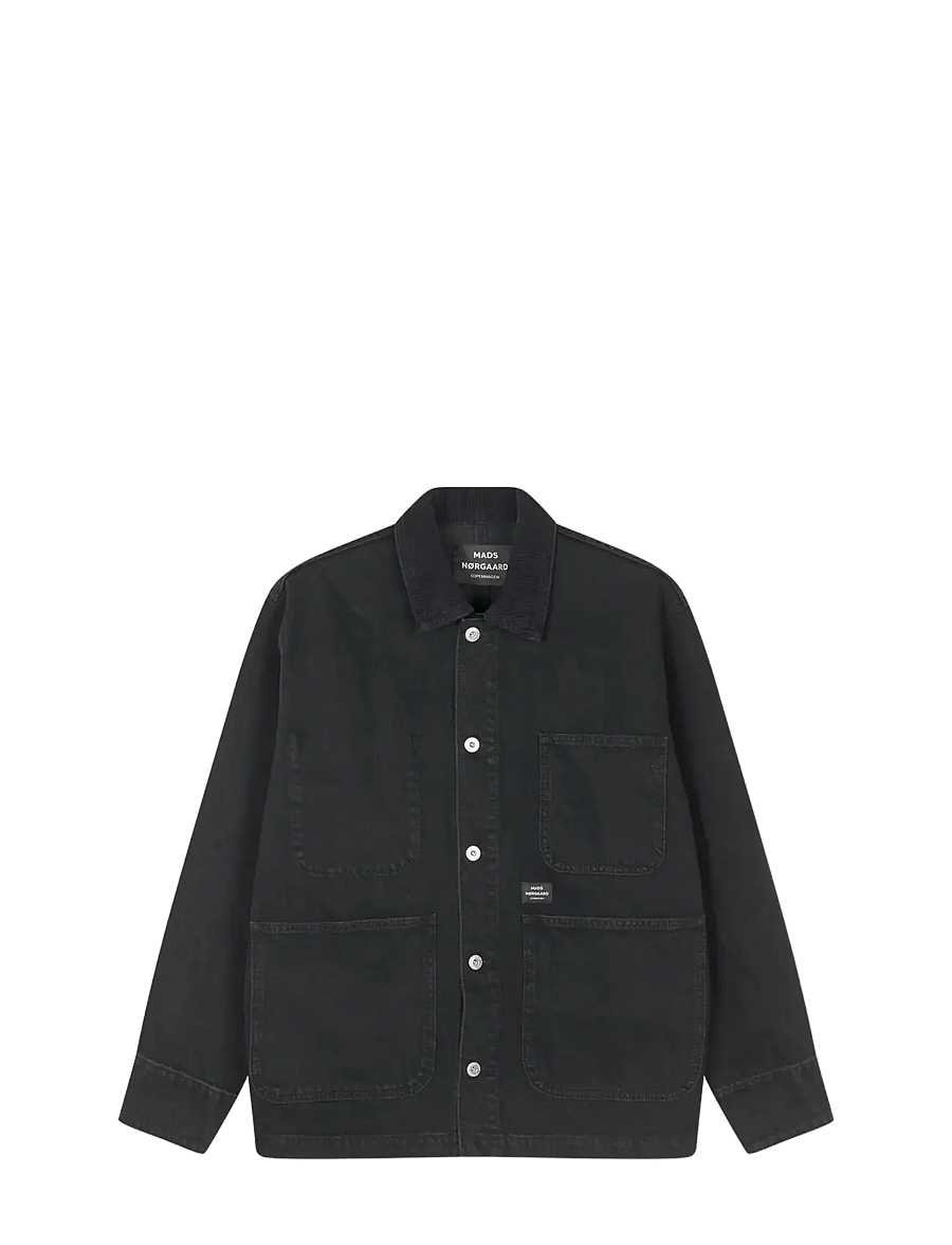 Mads Nørgaard - Arizona Black Black Chore Jacket - ungefütterte denimjacken - black rinse wash - 1