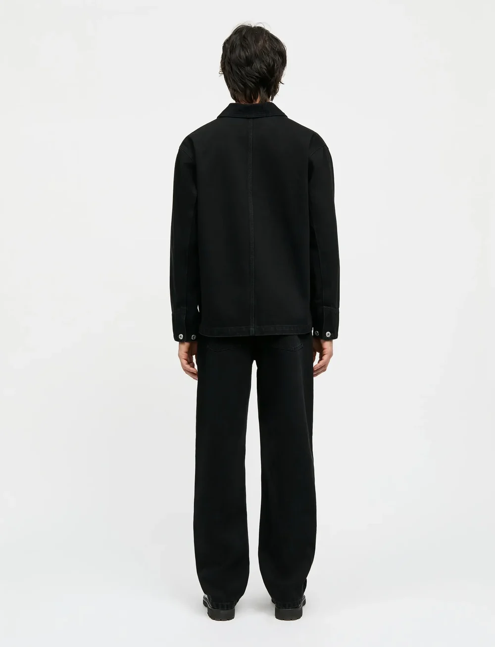 Mads Nørgaard - Arizona Black Black Chore Jacket - voodrita teksajakid - black rinse wash - 2