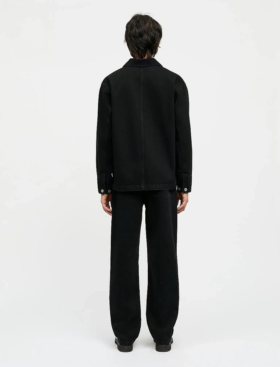 Mads Nørgaard - Arizona Black Black Chore Jacket - ungefütterte denimjacken - black rinse wash - 2