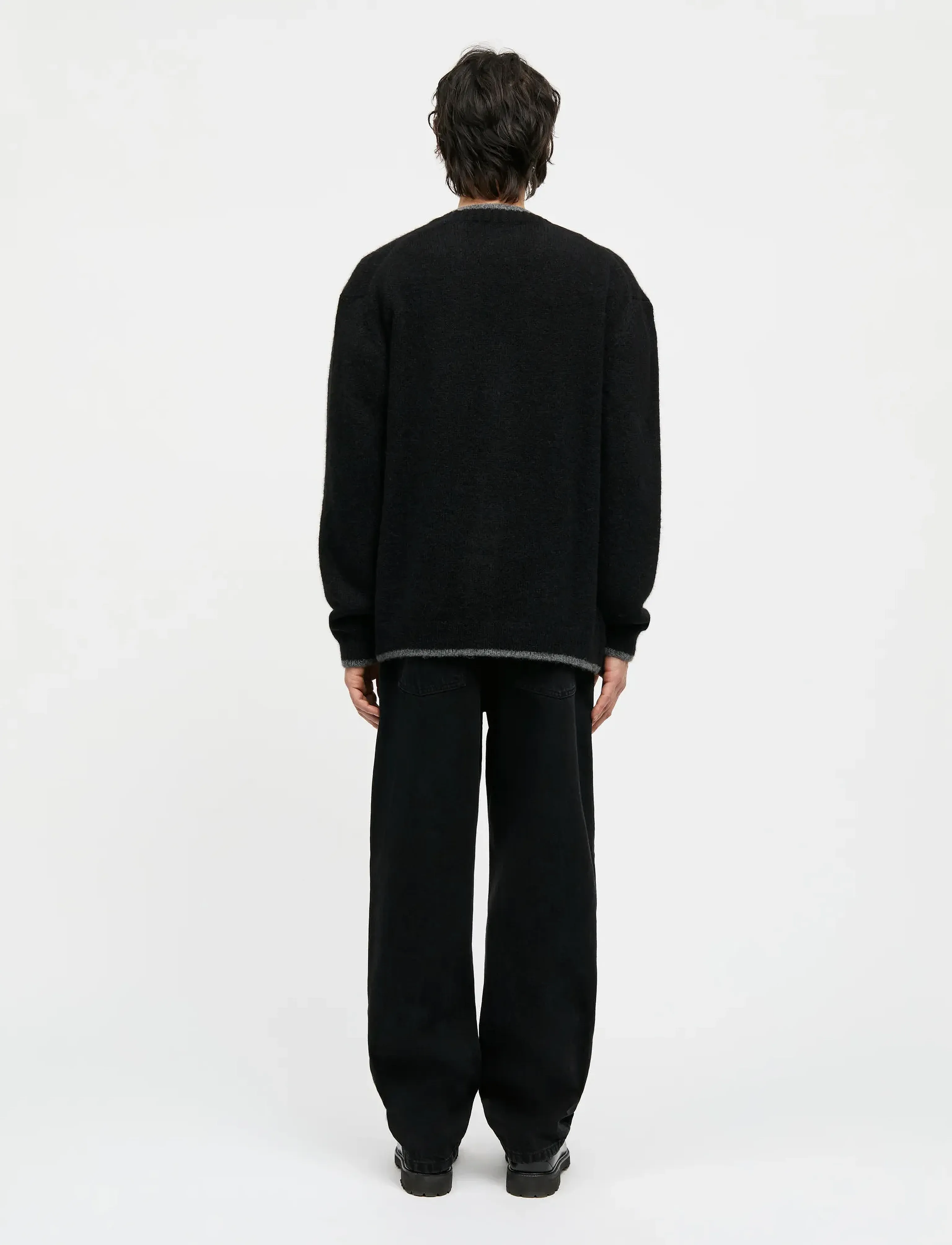 Mads Nørgaard - Alpaca Vilhelm Cardigan Knit - kardiganai - black - 2