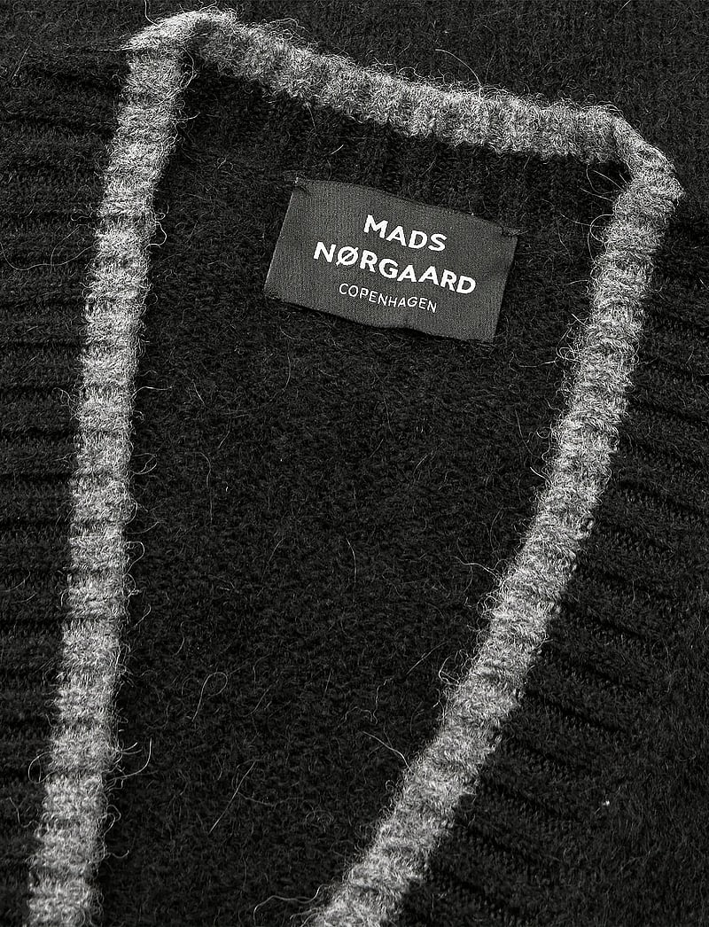 Mads Nørgaard - Alpaca Vilhelm Cardigan Knit - cardigans - black - 3