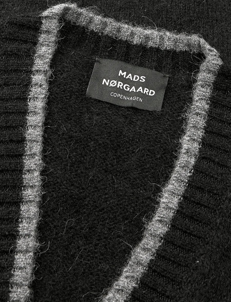 Mads Nørgaard - Alpaca Vilhelm Cardigan Knit - kardiganai - black - 3