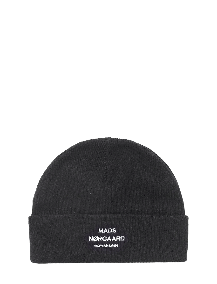 Mads Nørgaard - Isak Ambas Logo Beanie - nach anlass kaufen - black - 0