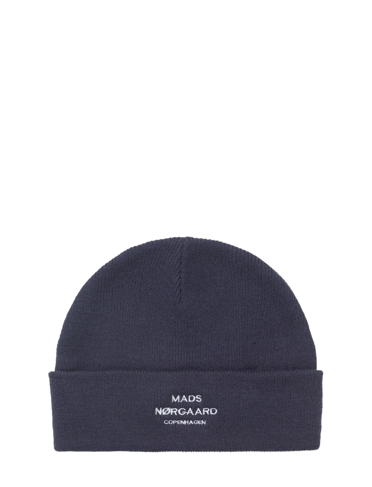 Mads Nørgaard Isak Ambas Logo Beanie, One Size, Navy, Hovedbeklædning > Huer, Herre