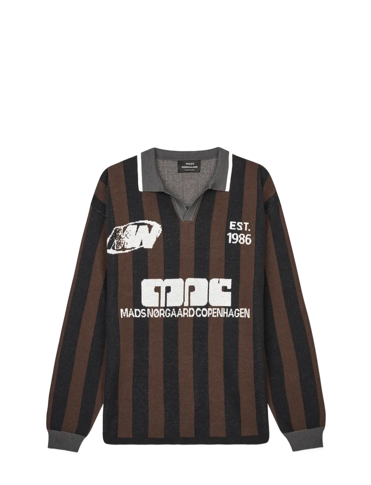 MADS NØRGAARD Fancy Liam Football Knit Schwarz - S - Herren