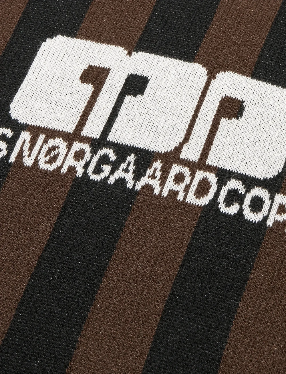 Mads Nørgaard - Fancy Liam Football Knit - gestrickte polohemden - black/demitasse - 3