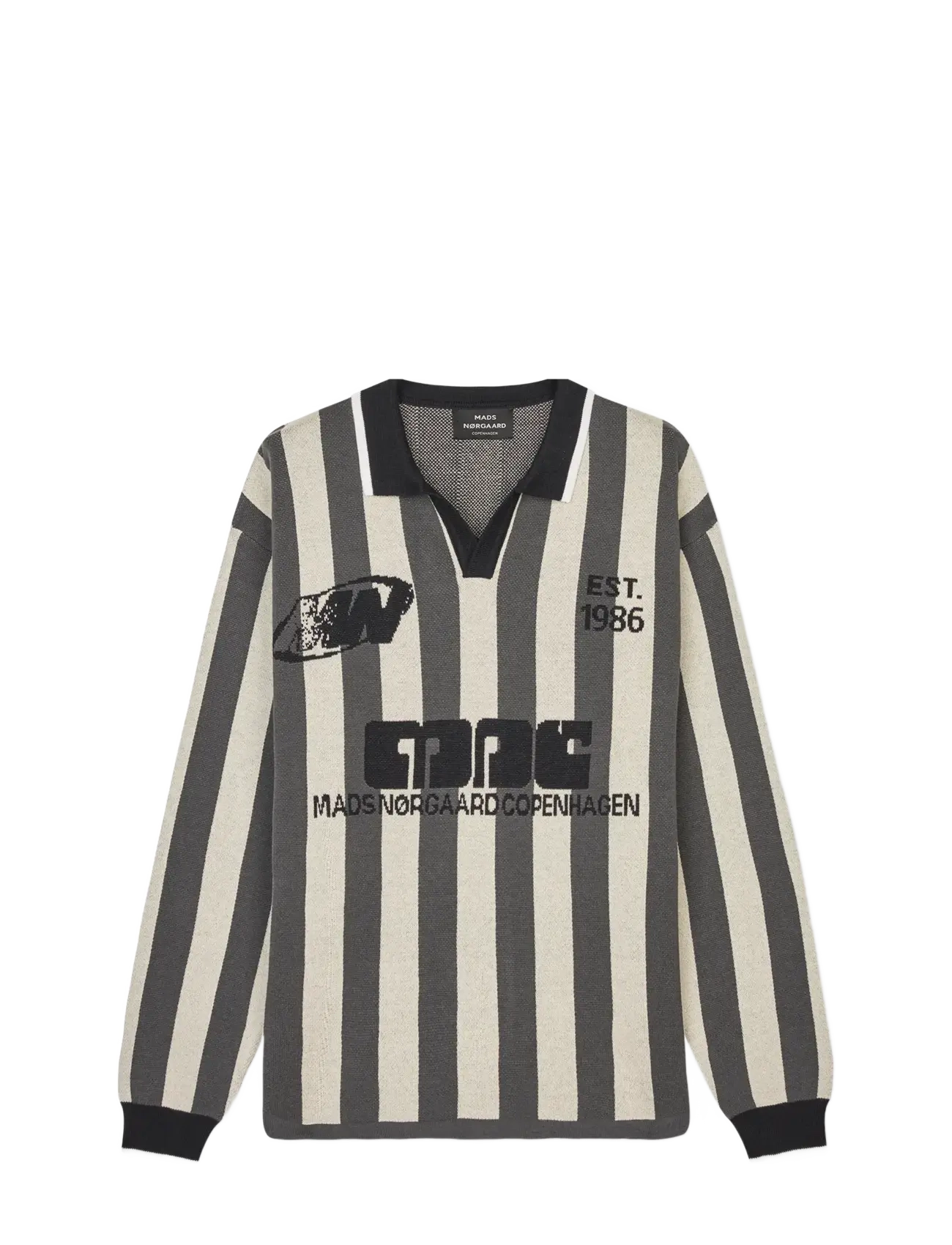 MADS NØRGAARD Fancy Liam Football Knit Grau - XL - Herren