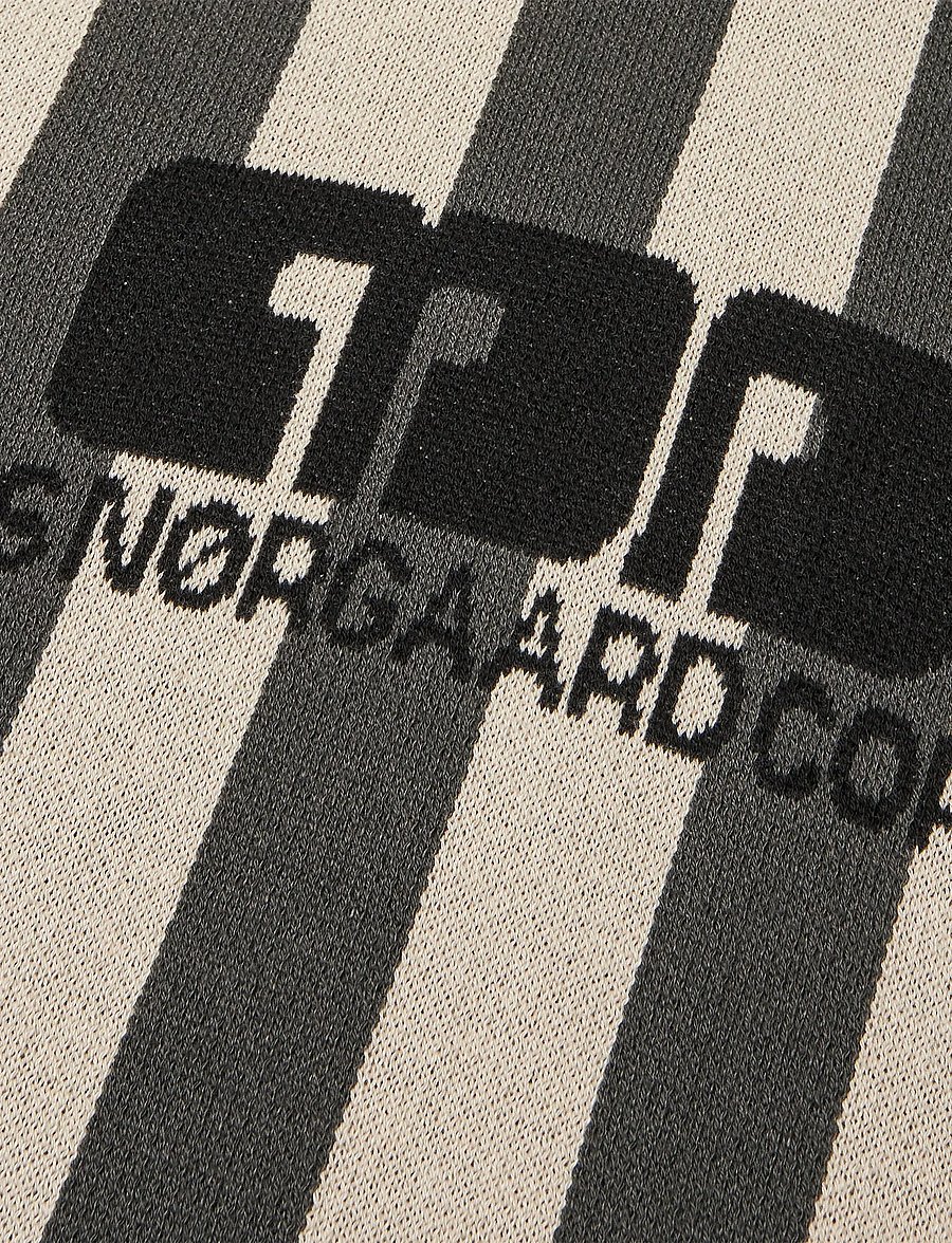 Mads Nørgaard - Fancy Liam Football Knit - pikkade varrukatega kootud polod - rainy day/asphalt - 3