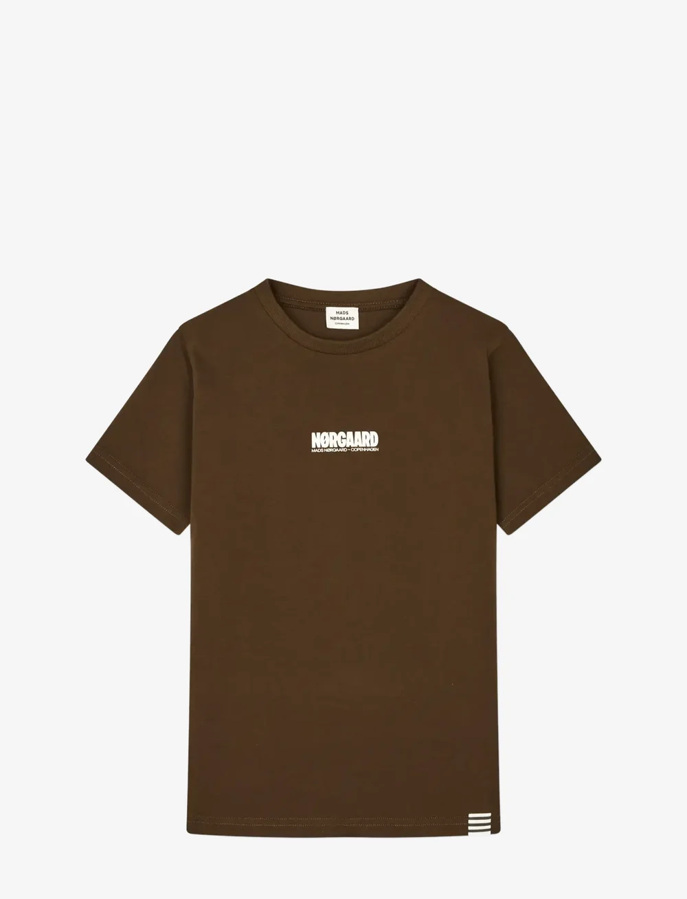 Mads Nørgaard - Printed Logo Thorlino Tee - kortärmade t-shirts - demitasse - 0