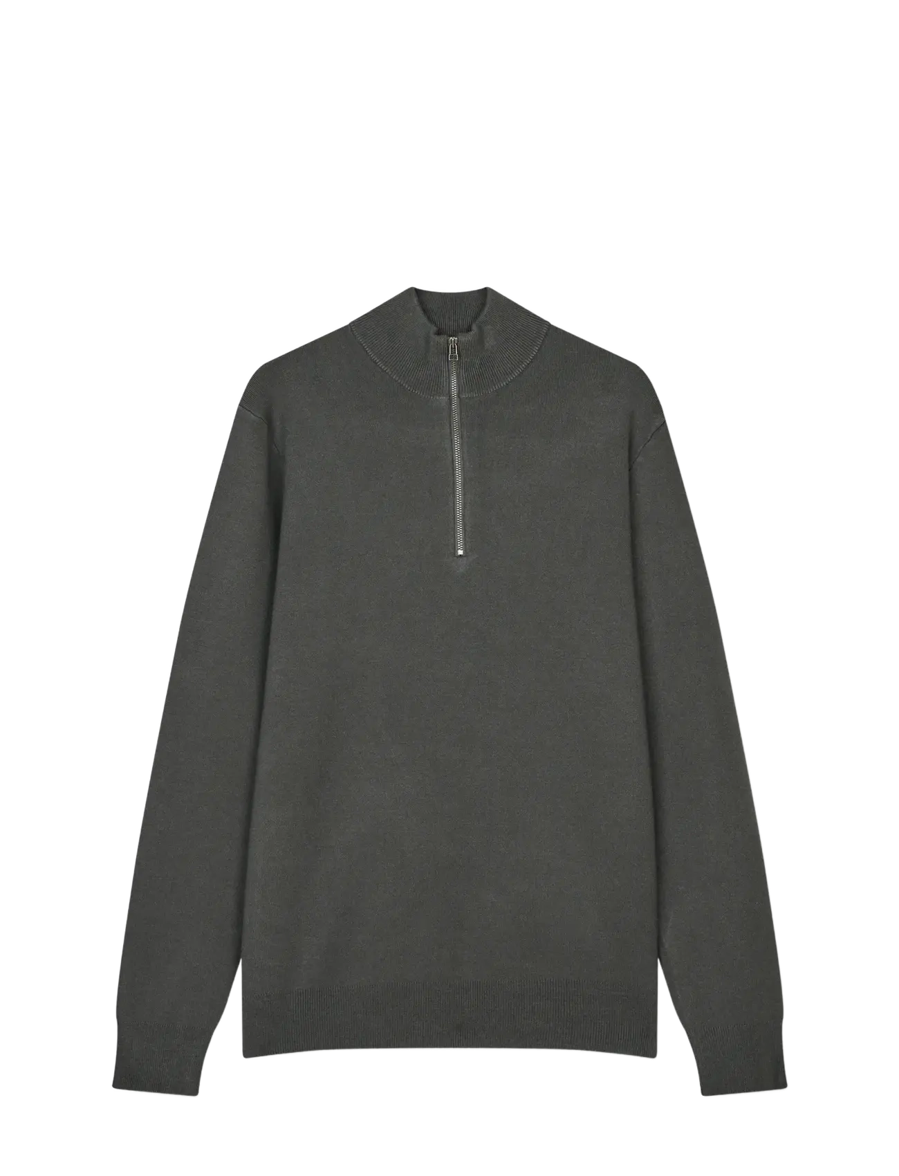 MADS NØRGAARD Urban Chase Half Zip Knit Grau - M - Herren