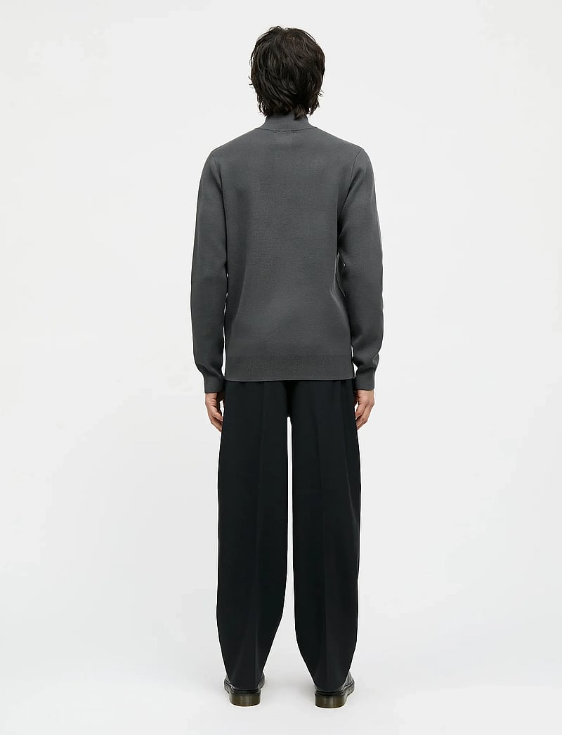 Mads Nørgaard - Urban Chase Half Zip Knit - halfzip strik - asphalt - 2