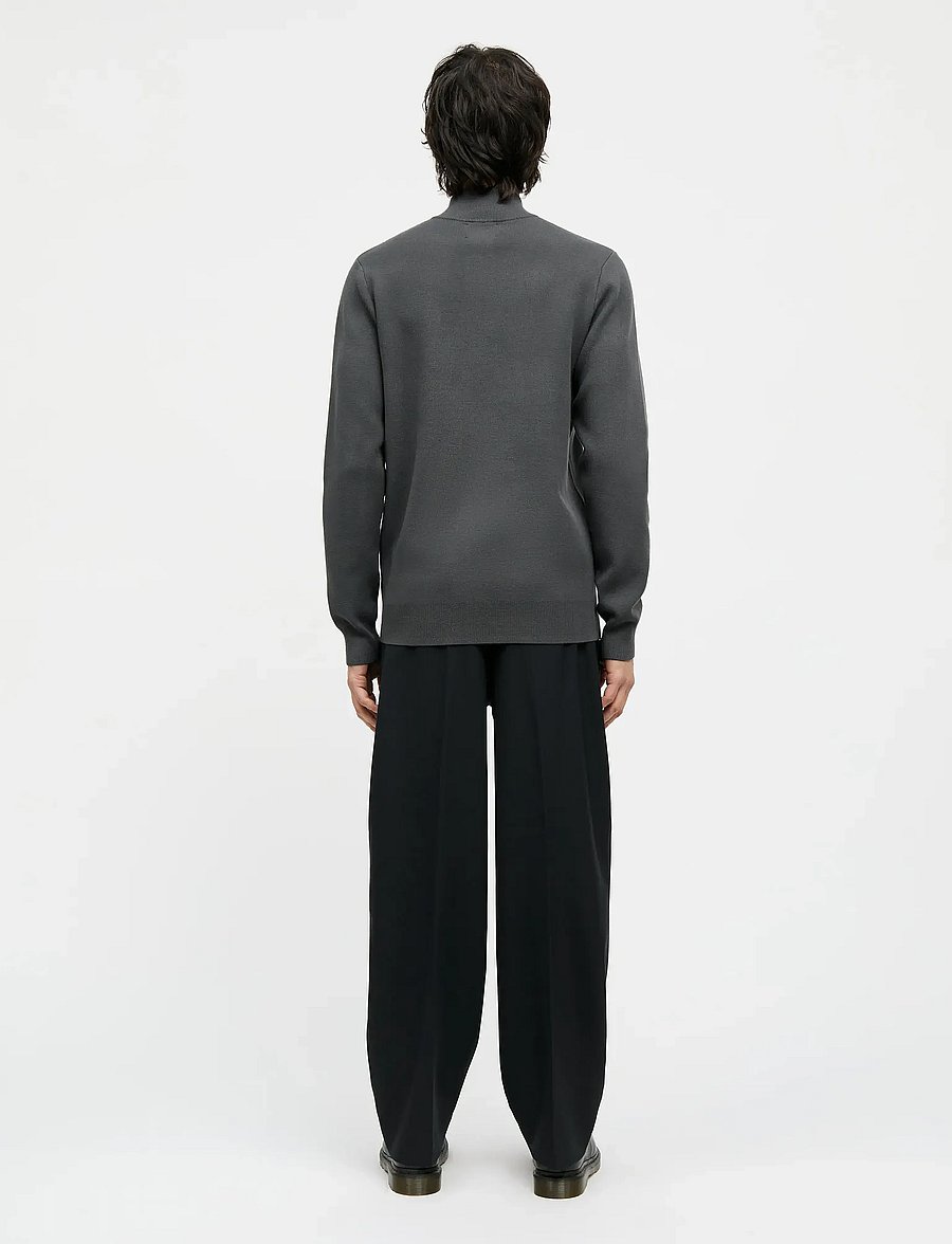 Mads Nørgaard - Urban Chase Half Zip Knit - pullover mit halbem reißverschluss - asphalt - 2