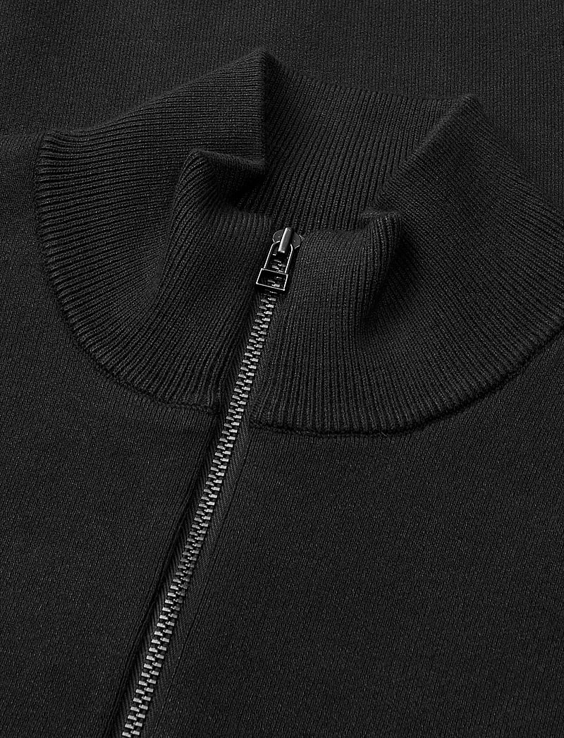 Mads Nørgaard - Urban Chase Half Zip Knit - half zip jumpers - black - 1