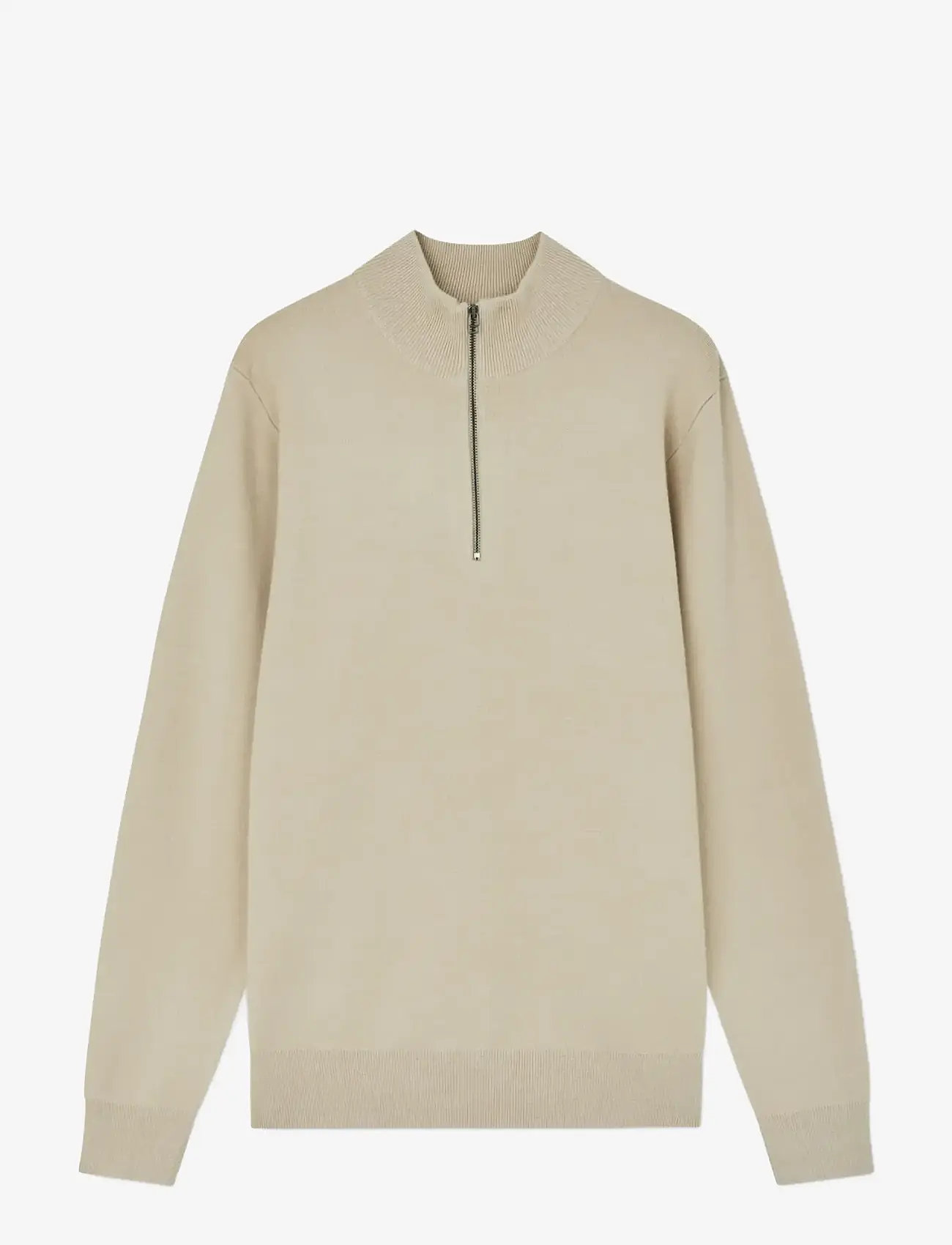 Mads Nørgaard - Urban Chase Half Zip Knit - halfzip strik - castle wall - 0