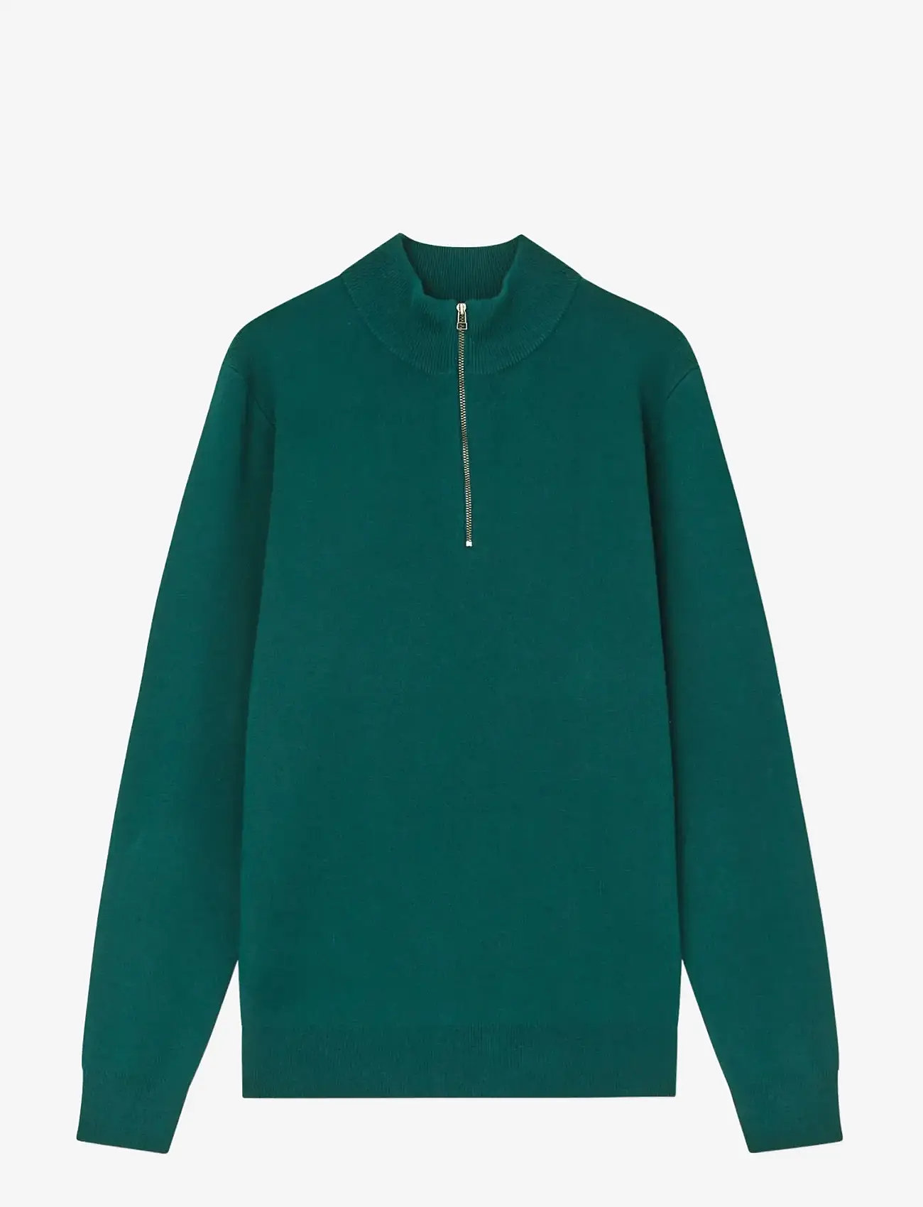 Mads Nørgaard - Urban Chase Half Zip Knit - halfzip strik - dark sea - 1
