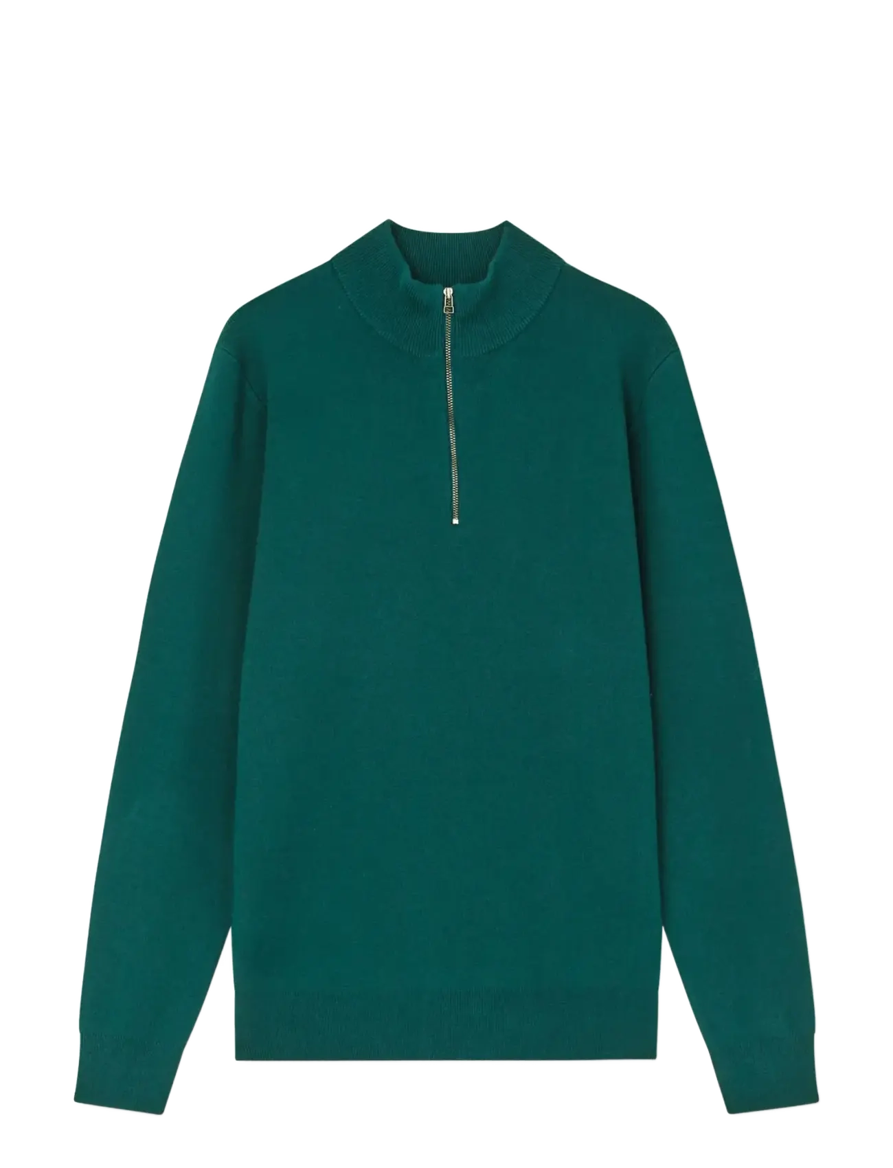 Mads Nørgaard Urban Chase Half Zip Knit - Knitwear - DARK SEA / green