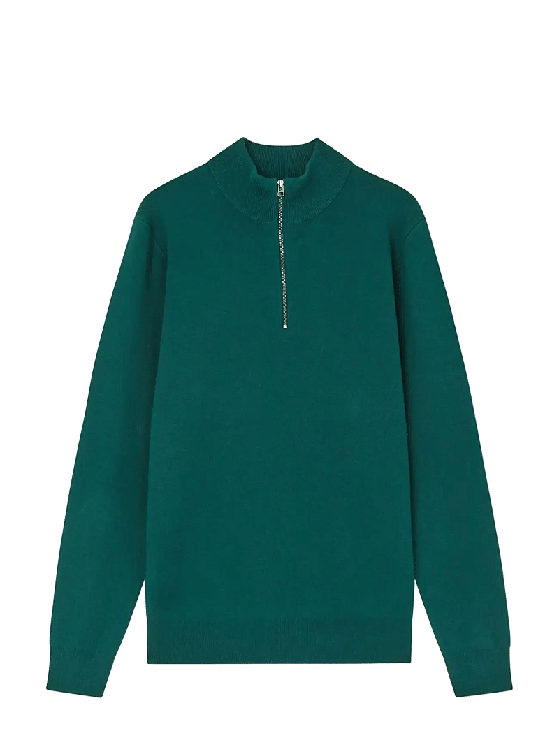 Mads Nørgaard - Urban Chase Half Zip Knit - halfzip strik - dark sea - 1