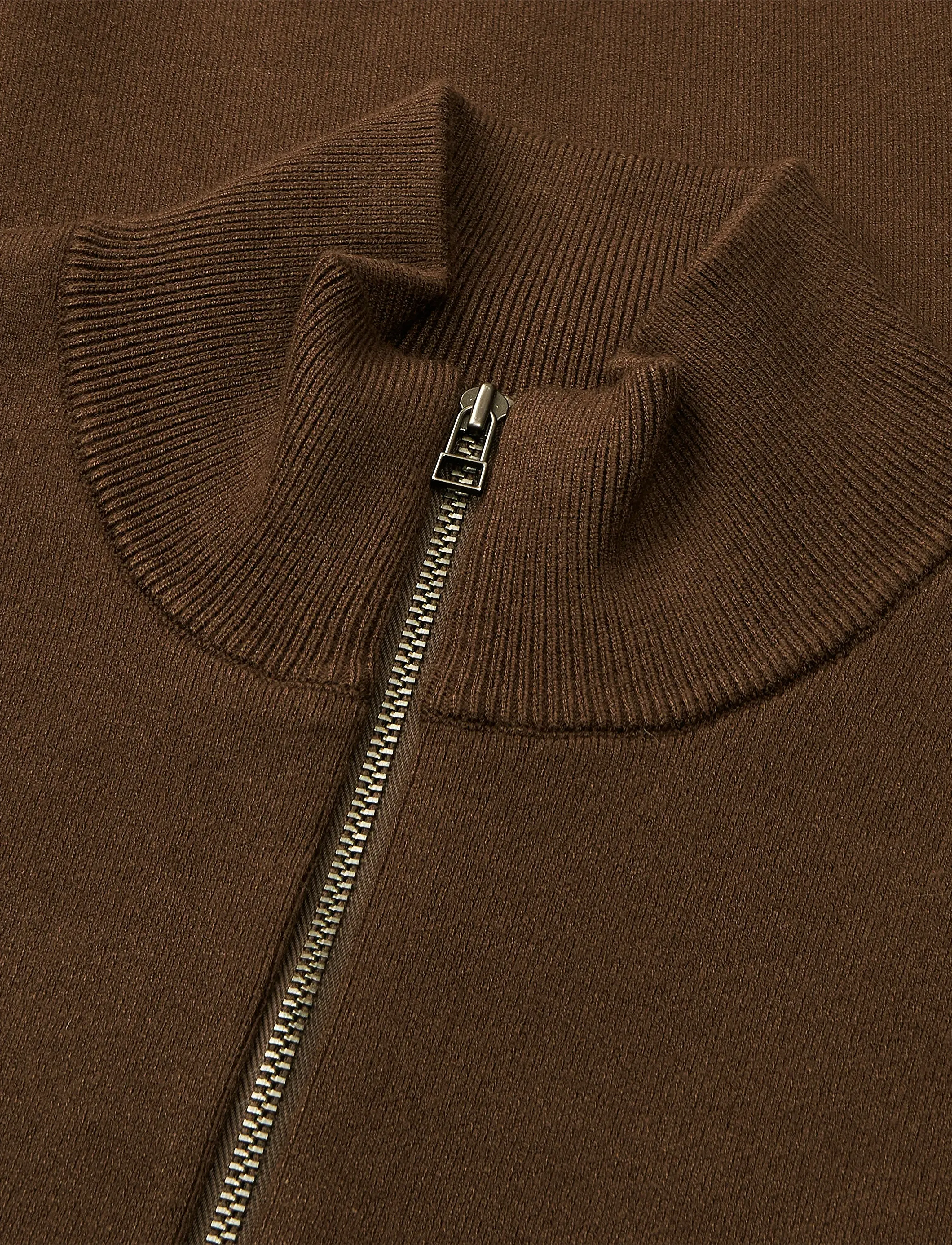 Mads Nørgaard - Urban Chase Half Zip Knit - half zip-tröjor - demitasse - 3