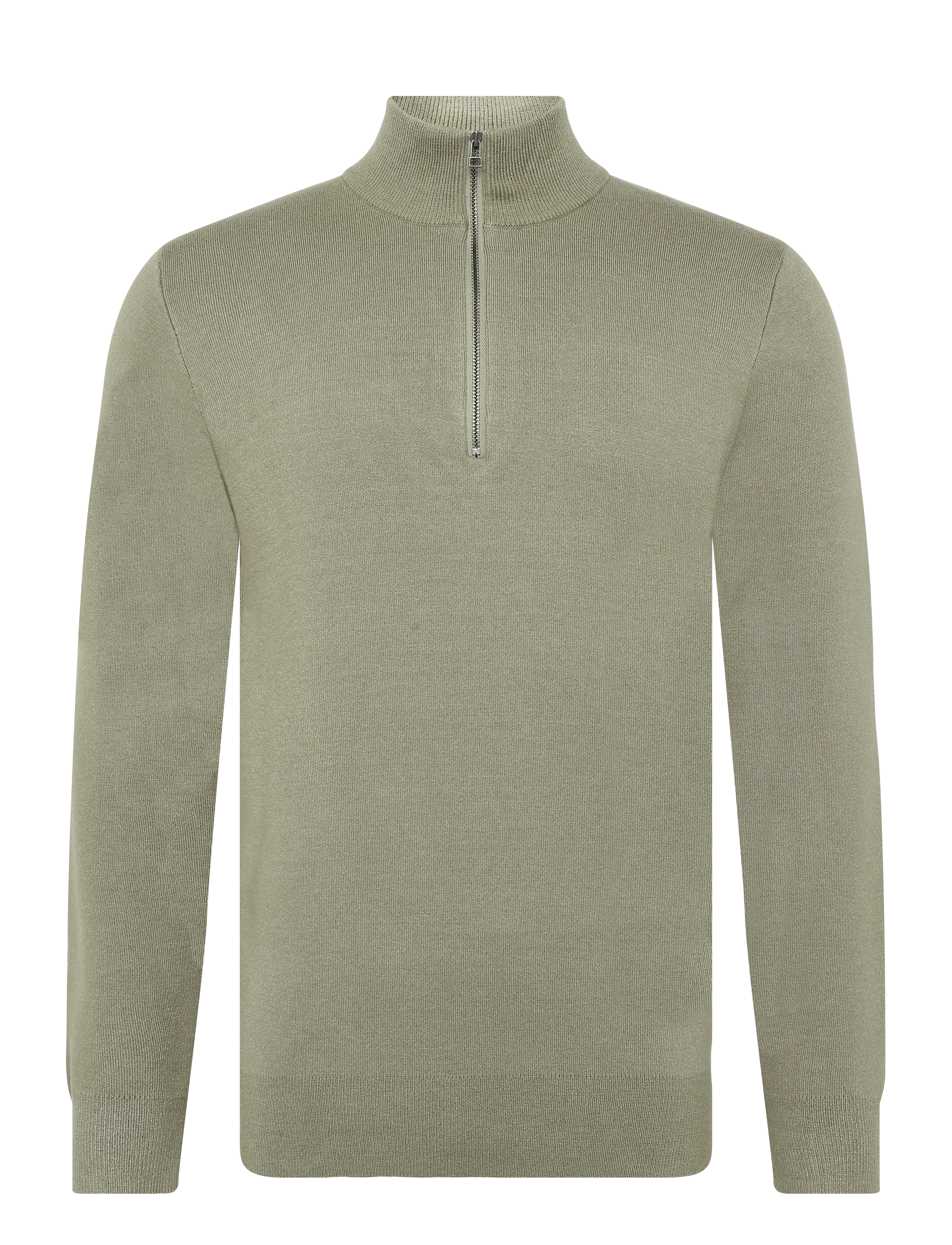 Mads Nørgaard Urban Chase Half Zip Knit - Strickmode - OVERLAND TREK / khaki/green