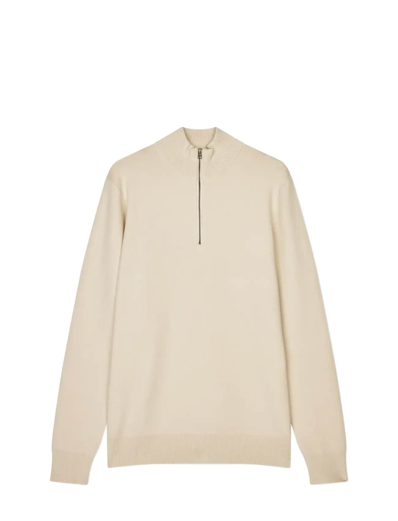 MADS NØRGAARD Urban Chase Half Zip Knit Cream - XL - Herren