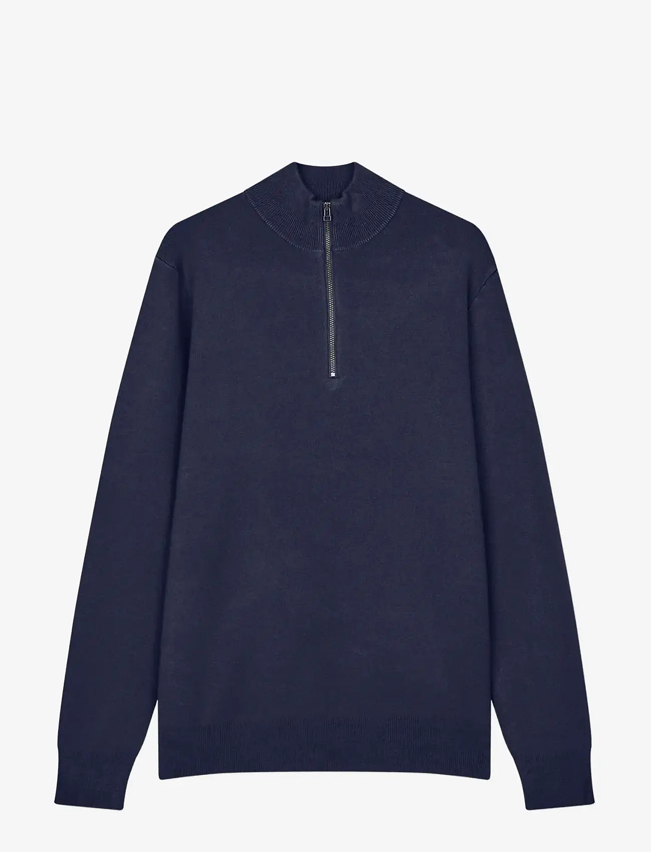 Mads Nørgaard - Urban Chase Half Zip Knit - halfzip strik - sky captain - 0