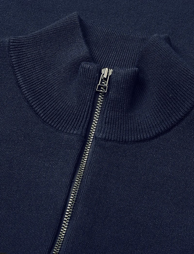 Mads Nørgaard - Urban Chase Half Zip Knit - halfzip strik - sky captain - 1