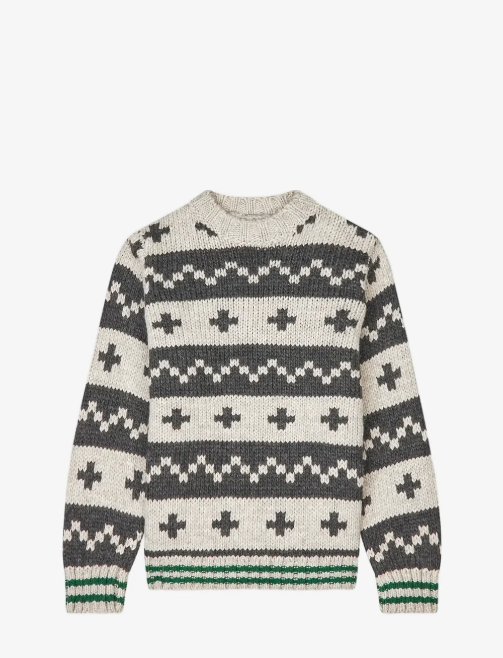 Mads Nørgaard - Crash Keldino Reykavik Sweater - džemperiai - nature melange/ charcoal melan - 1