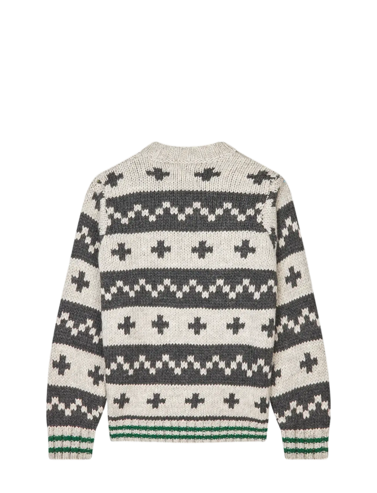 Mads Nørgaard - Crash Keldino Reykavik Sweater - neulepuserot - nature melange/ charcoal melan - 2