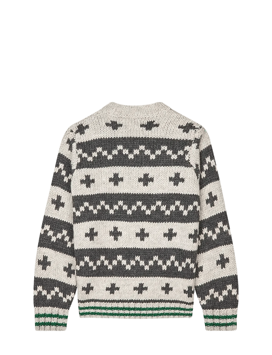 Mads Nørgaard - Crash Keldino Reykavik Sweater - swetry - nature melange/ charcoal melan - 2