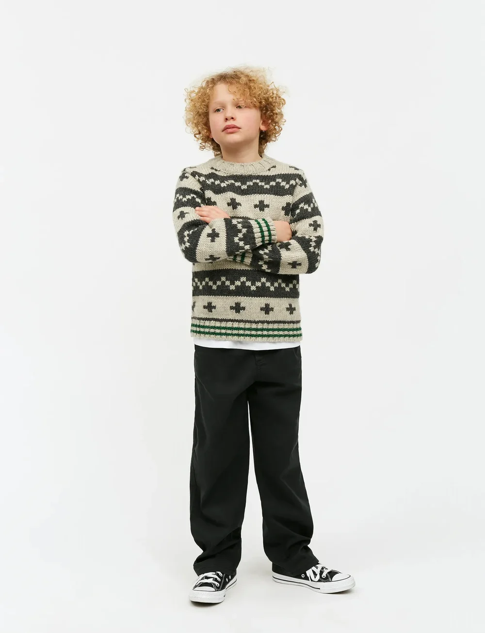 Mads Nørgaard - Crash Keldino Reykavik Sweater - džemperiai - nature melange/ charcoal melan - 0