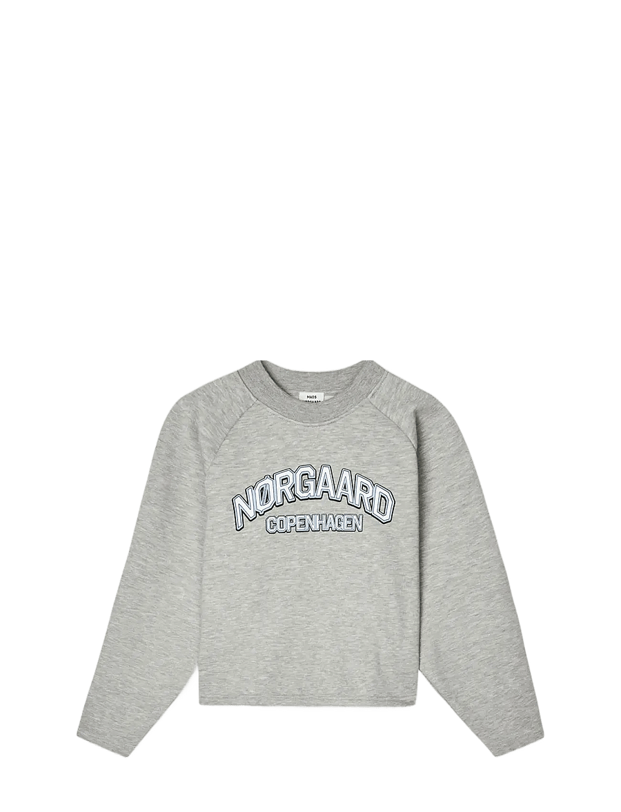 Mads Nørgaard - Mix Sweat Alia Sweatshirt - sweatshirts - grey melange - 1