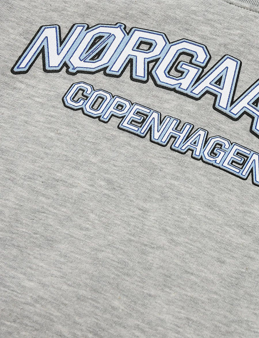 Mads Nørgaard - Mix Sweat Alia Sweatshirt - sweatshirts - grey melange - 3