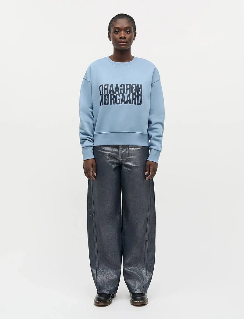 Mads Nørgaard - Original Sweat Tilvina Sweatshirt - mode trends - faded denim - 0