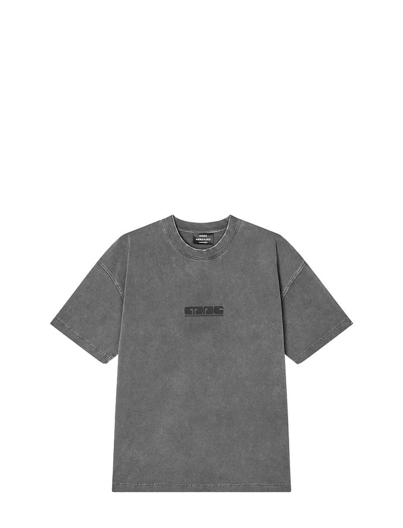 Mads Nørgaard - Open-End Dye Big Tee - kortærmede t-shirts - black - 1