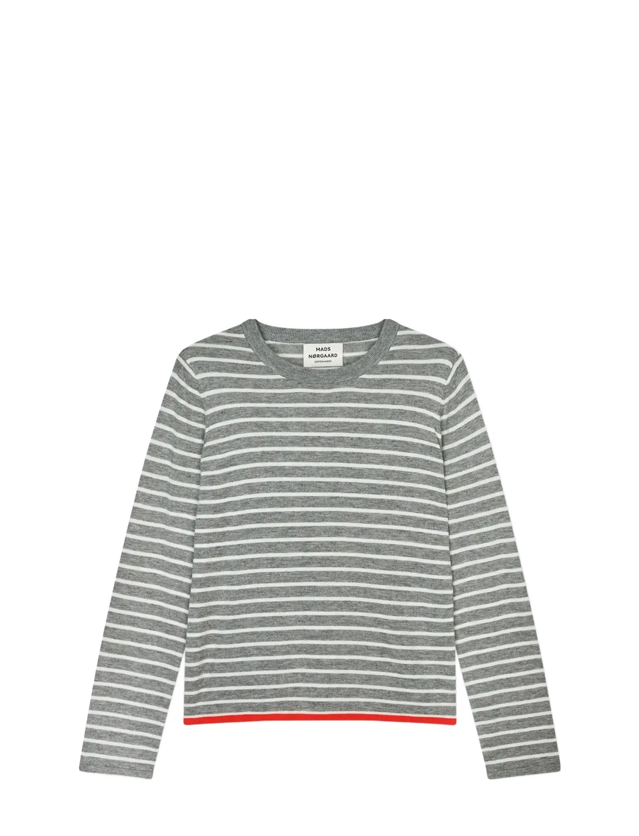 Mads Nørgaard Fine Merino Ivy Knit - Pullover - GREY MELANGE/VANILLA ICE / grey