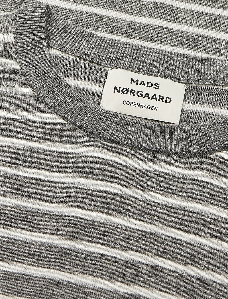 Mads Nørgaard - Fine Merino Ivy Knit - pulls - grey melange/vanilla ice - 1