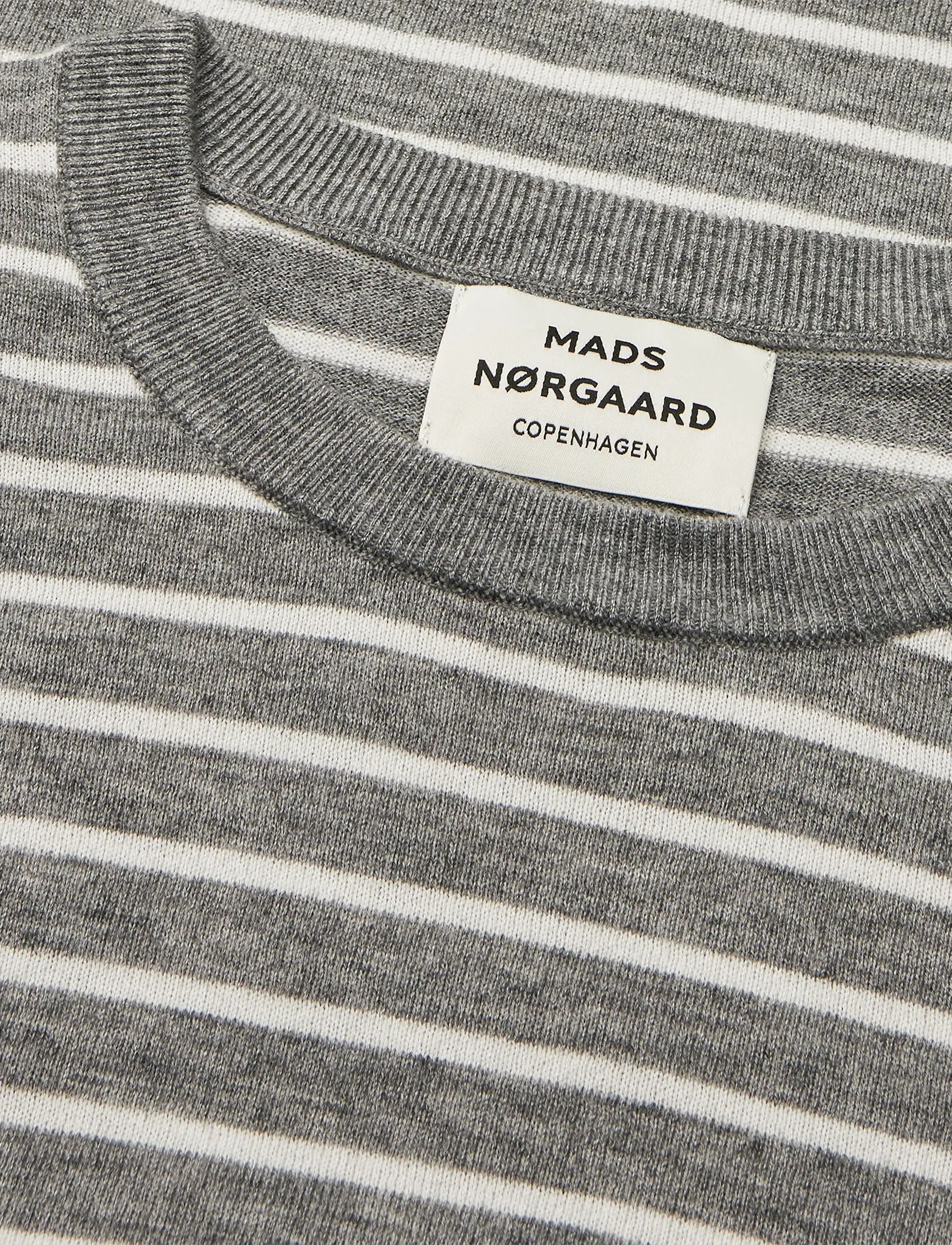 Mads Nørgaard - Fine Merino Ivy Knit - neulepuserot - grey melange/vanilla ice - 1