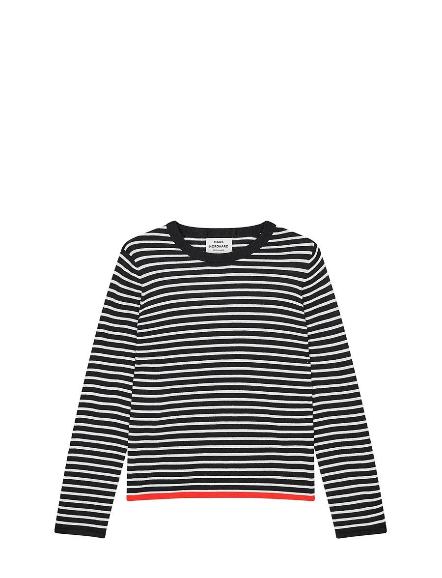 Mads Nørgaard - Fine Merino Ivy Knit - pullover - black/vanilla ice - 1