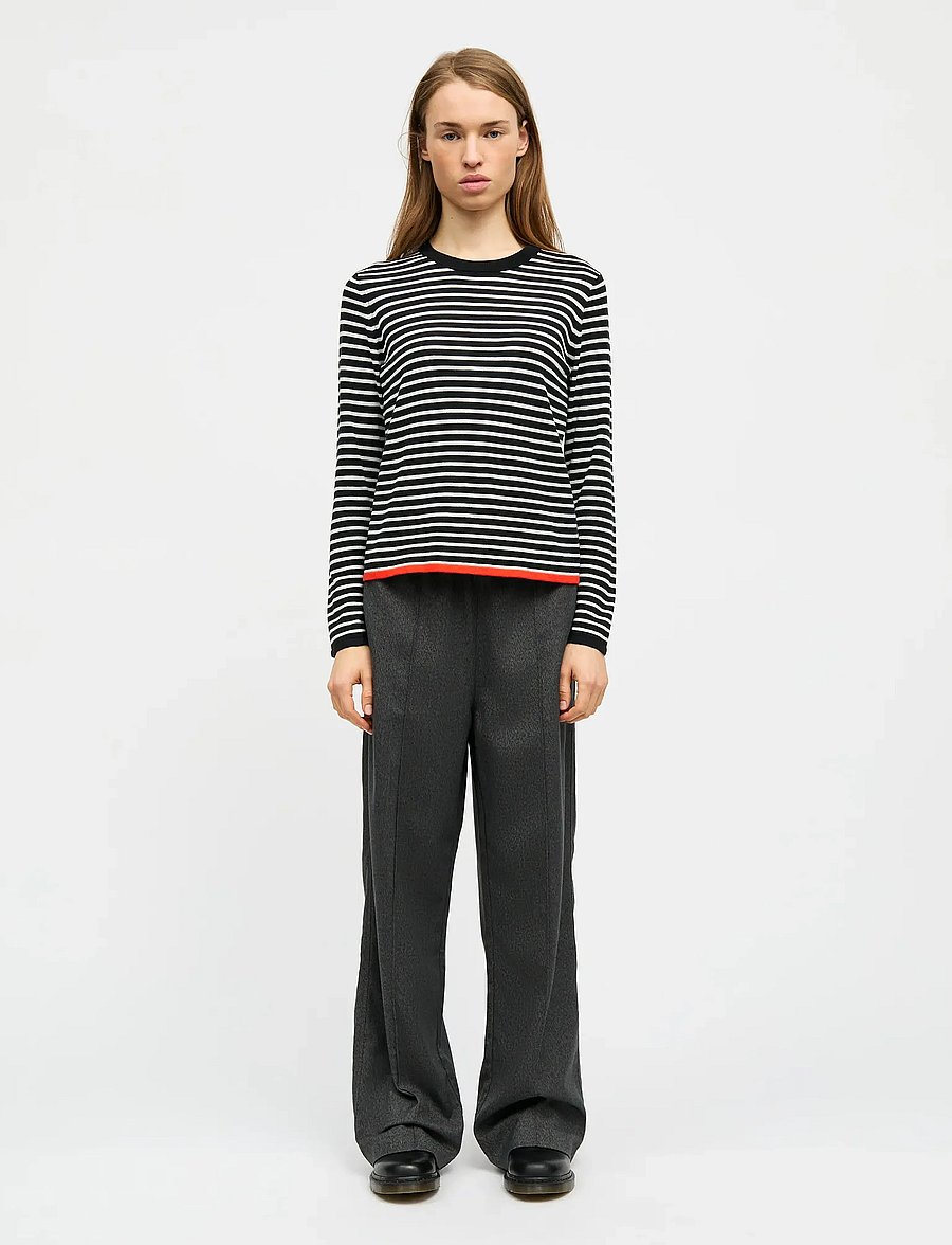 Mads Nørgaard - Fine Merino Ivy Knit - pullover - black/vanilla ice - 0