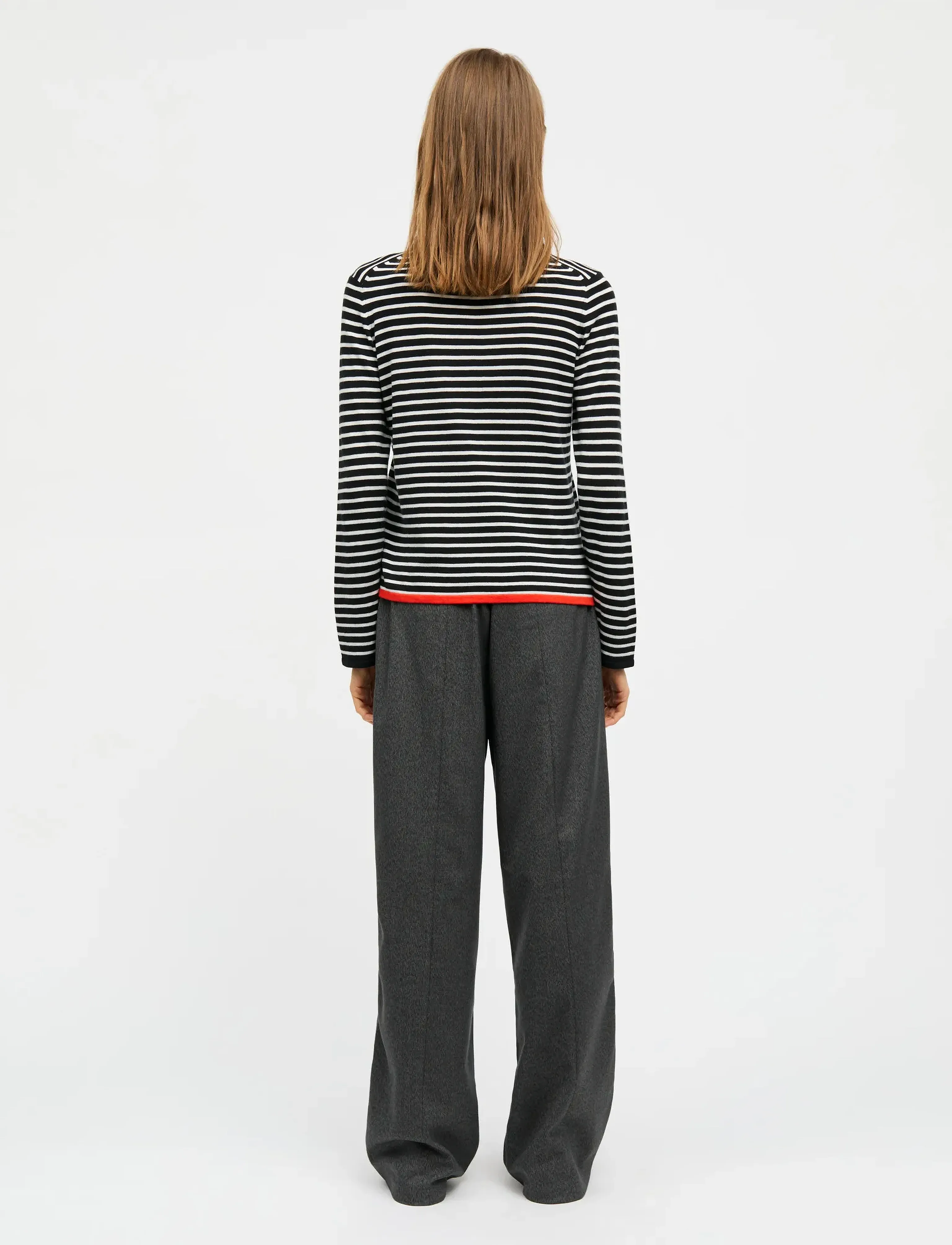 Mads Nørgaard - Fine Merino Ivy Knit - sviitrid - black/vanilla ice - 2