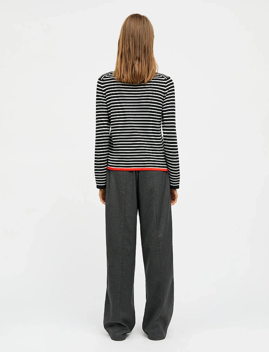 Mads Nørgaard - Fine Merino Ivy Knit - pullover - black/vanilla ice - 2